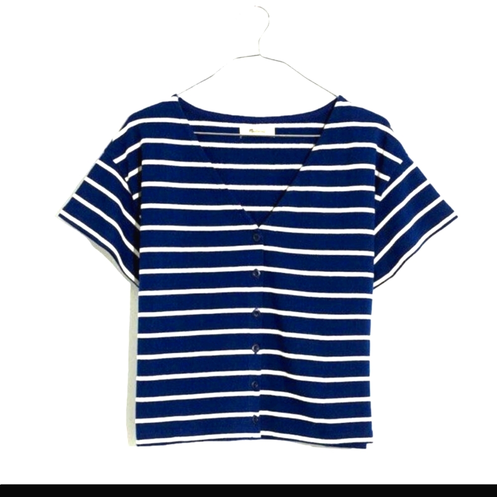 Madewell Cropped Button Down Tee - image 1